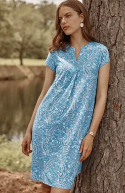 Paisley-Printed A-Line Dress
