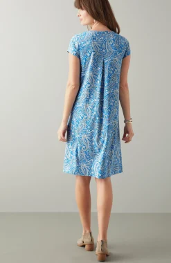Paisley-Printed A-Line Dress