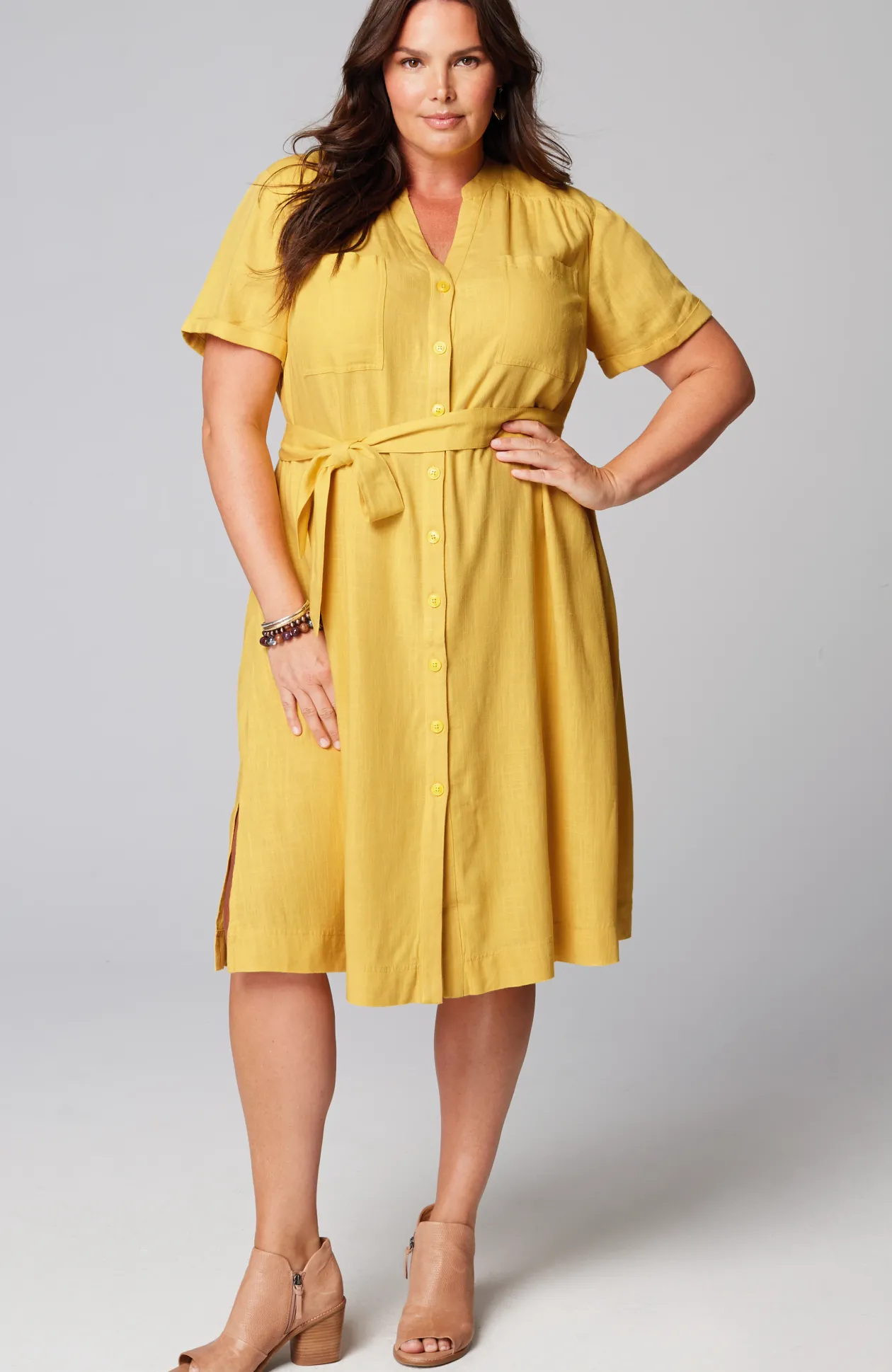 Patch-Pocket Shirtdress