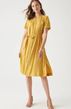 Patch-Pocket Shirtdress