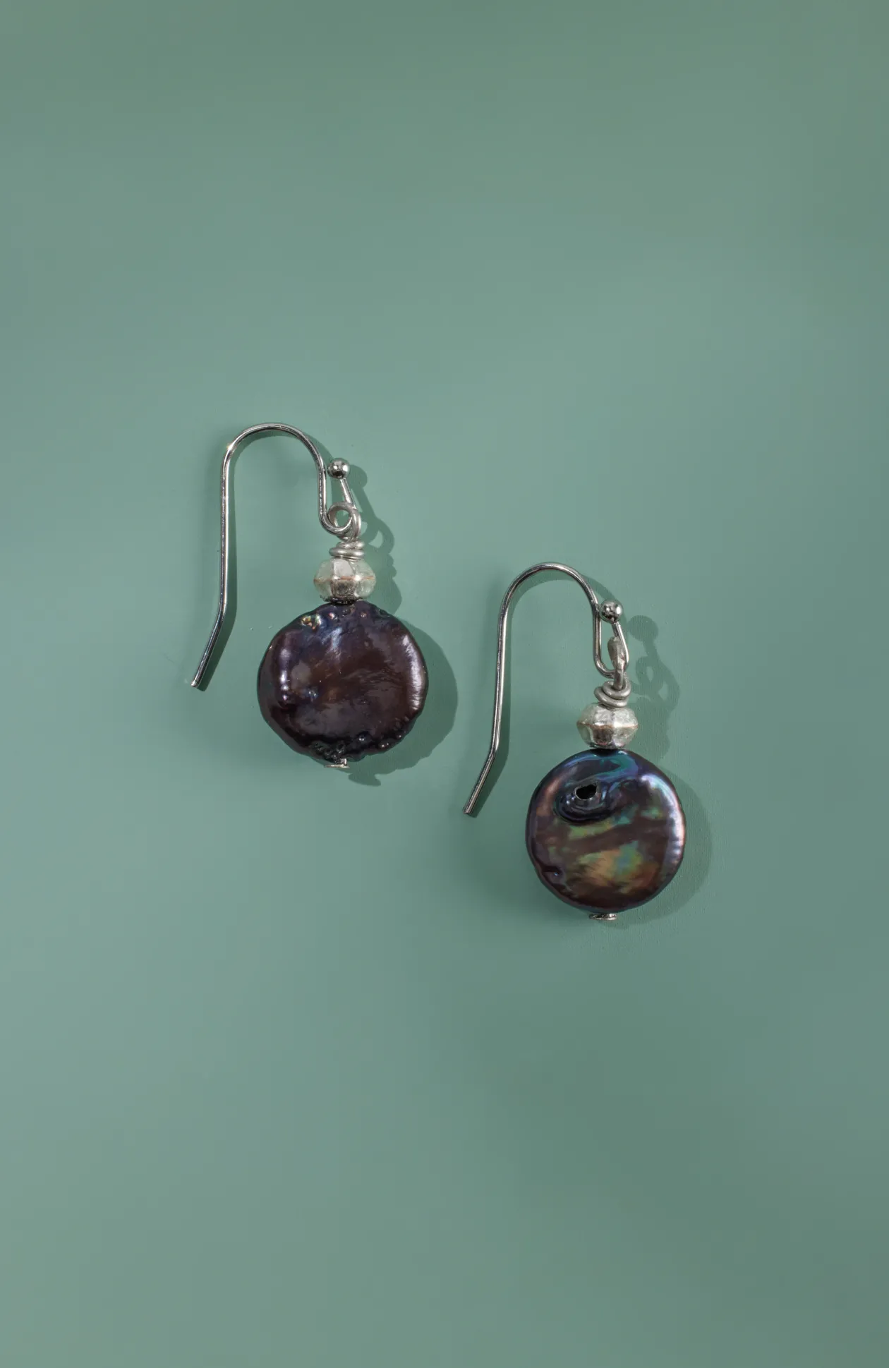 Peacock Pearl Drop Earrings