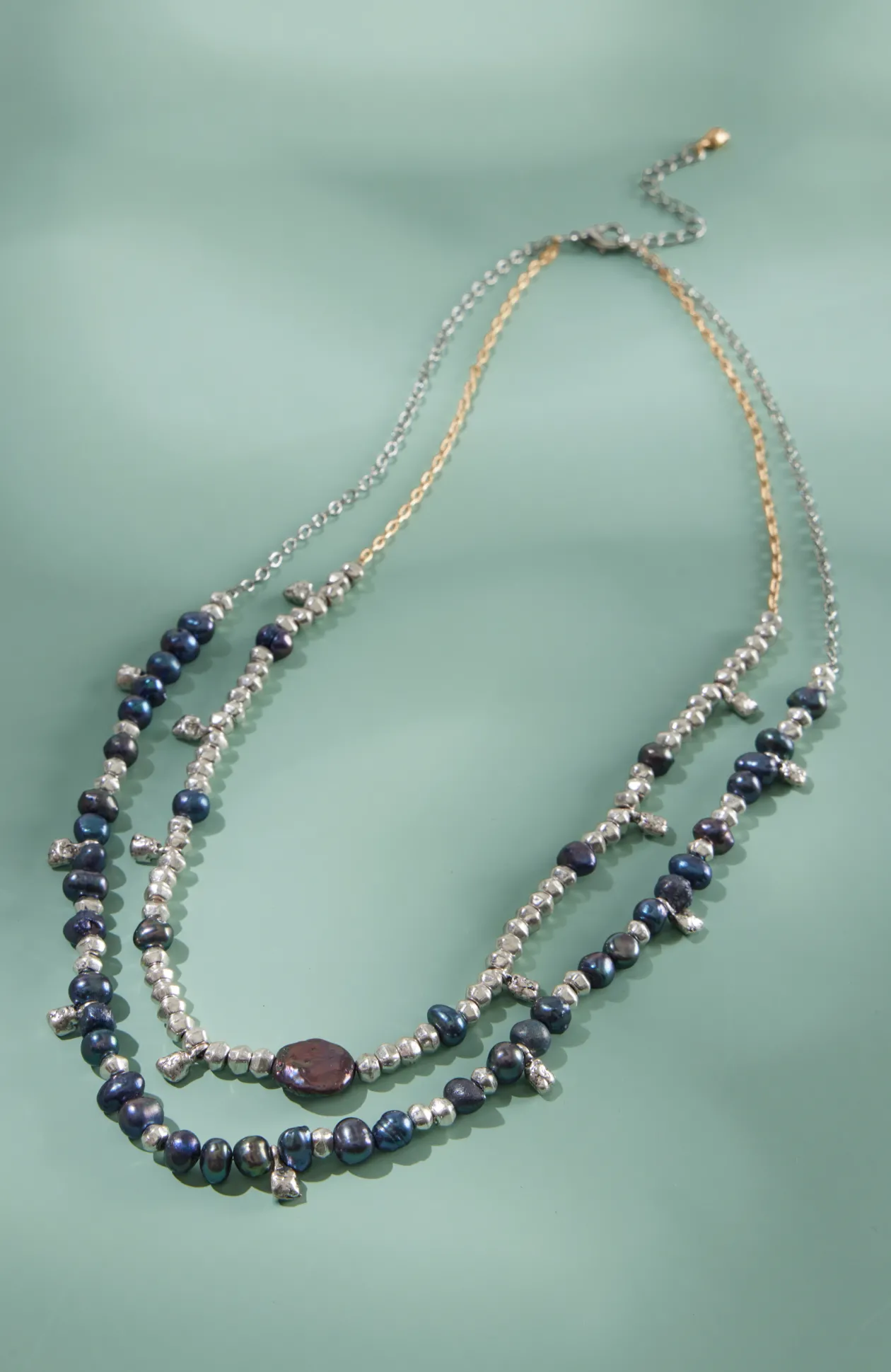 Peacock Pearl Statement Necklace