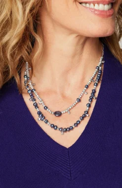 Peacock Pearl Statement Necklace