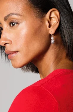 Pearl & Pavé Drop Earrings