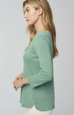 Pima 3/4-Sleeve V-Neck Tee