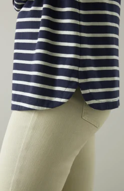 Pima 3/4-Sleeve V-Neck Tee