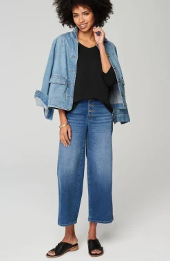 Pima 3/4-Sleeve V-Neck Tee