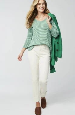 Pima 3/4-Sleeve V-Neck Tee