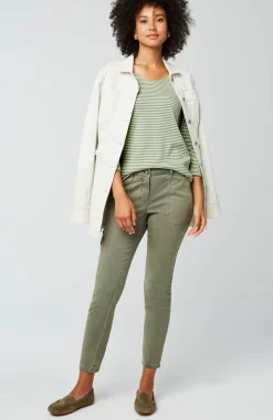 Pima 3/4-Sleeve V-Neck Tee