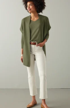 Pima 3/4-Sleeve V-Neck Tee