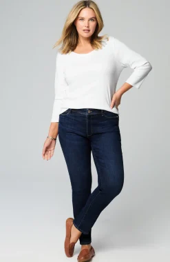 Pima 3/4-Sleeve V-Neck Tee