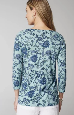 Pima 3/4-Sleeve V-Neck Tee