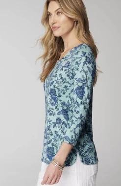 Pima 3/4-Sleeve V-Neck Tee