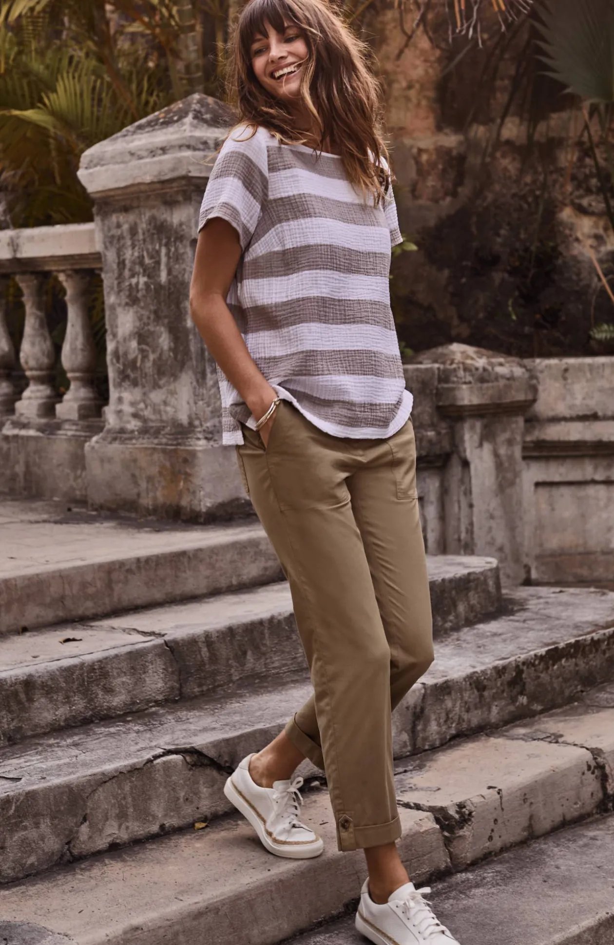 Pima-Stretch Straight-Leg Chino Pants
