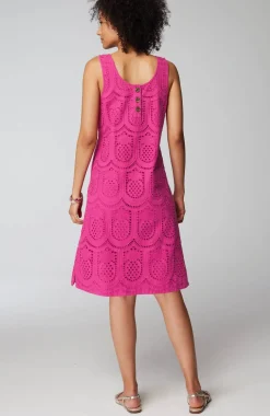Pineapple Eyelet Shift Dress