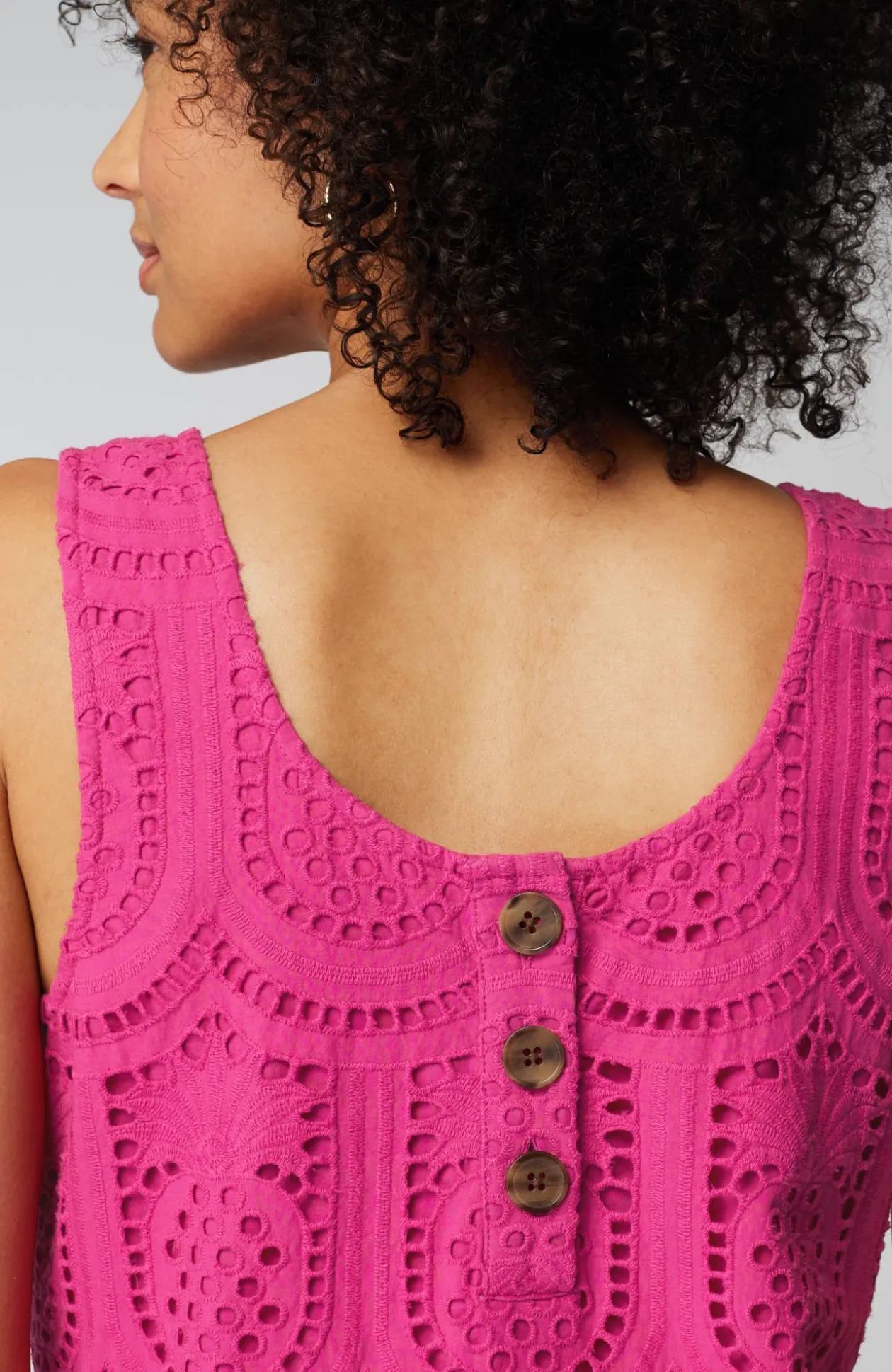 Pineapple Eyelet Shift Dress