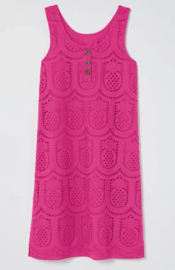 Pineapple Eyelet Shift Dress