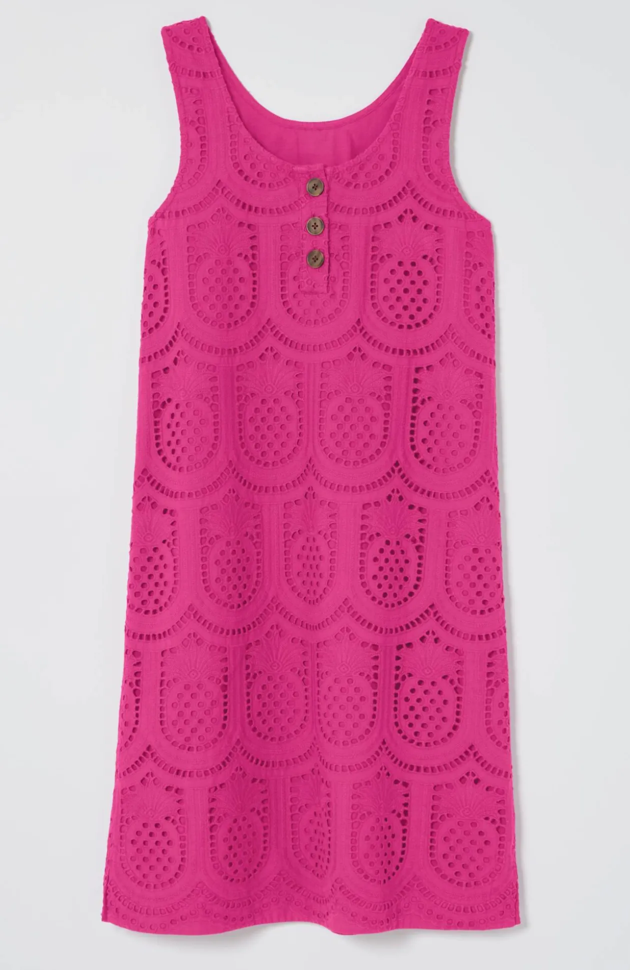 Pineapple Eyelet Shift Dress