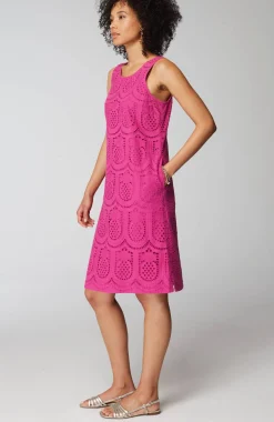 Pineapple Eyelet Shift Dress