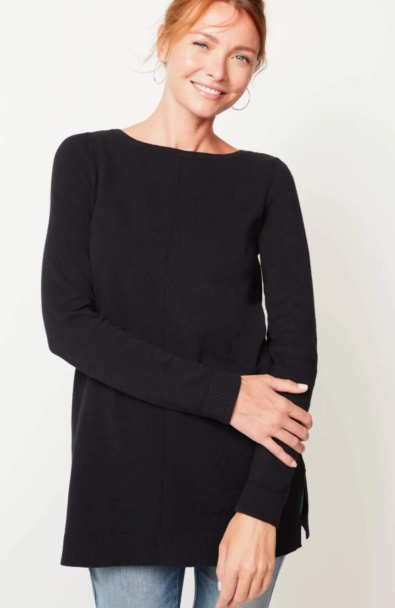 Pintucked Sweater-Tunic