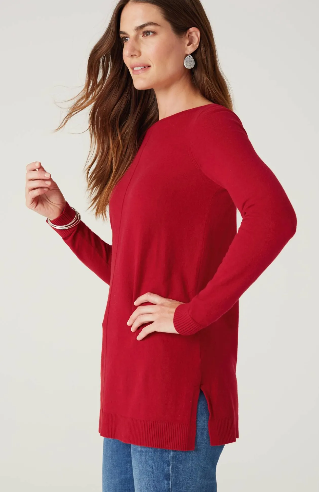 Pintucked Sweater-Tunic