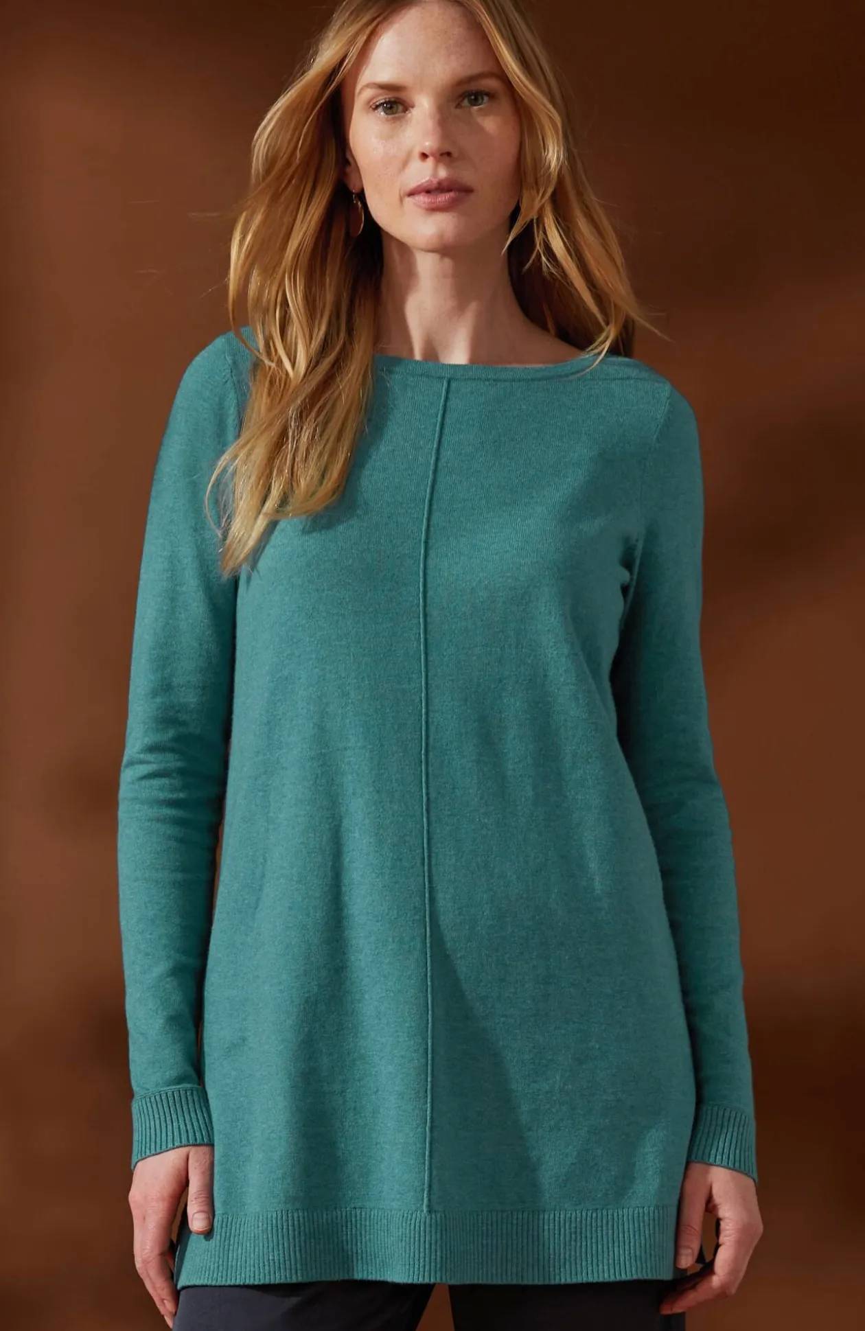Pintucked Sweater-Tunic