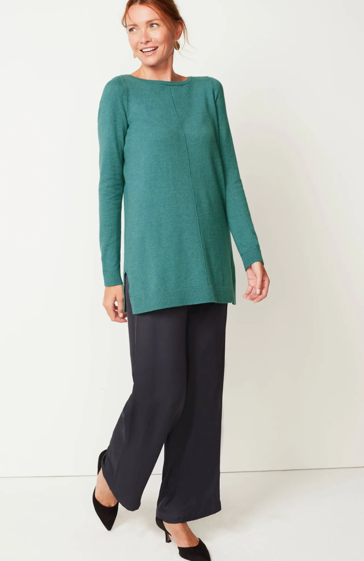 Pintucked Sweater-Tunic