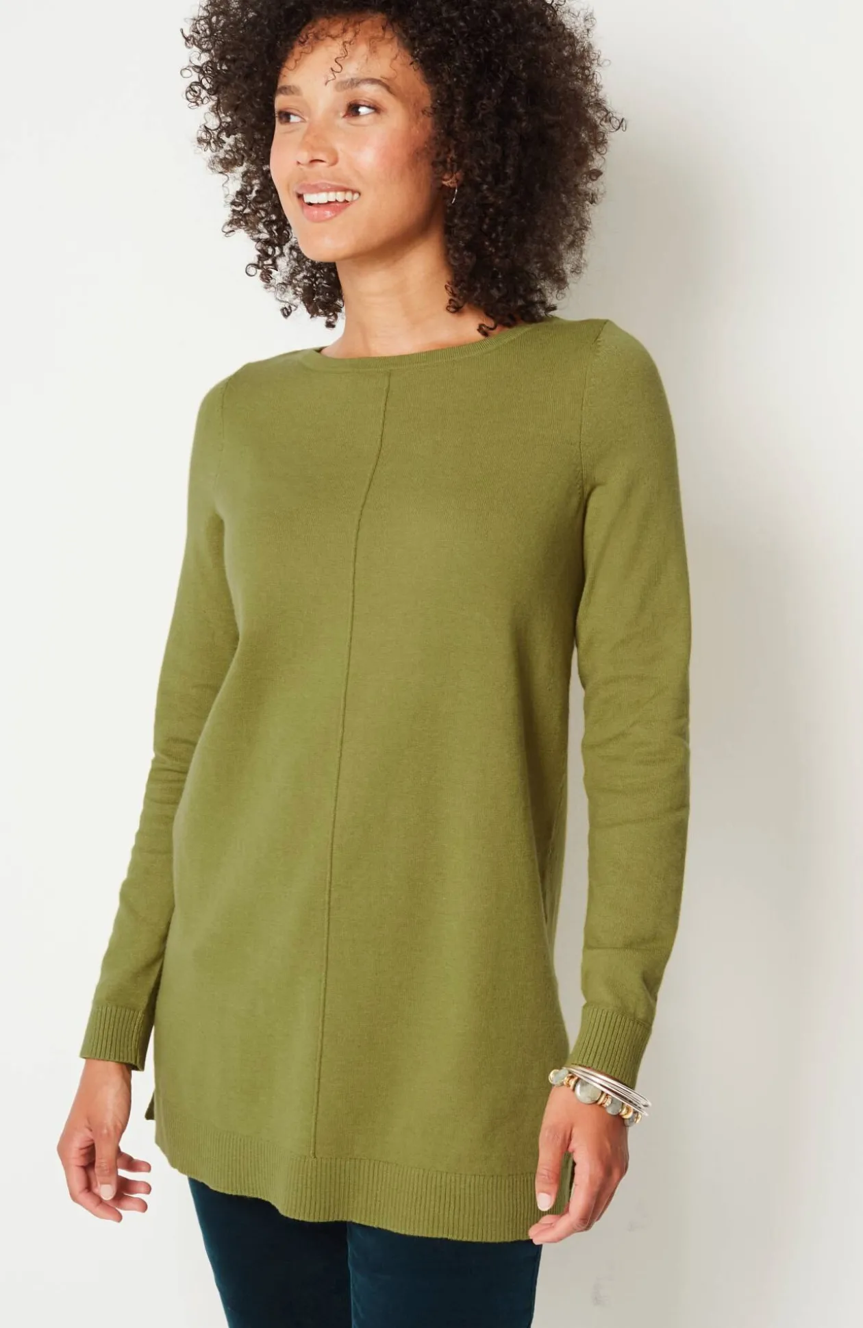 Pintucked Sweater-Tunic