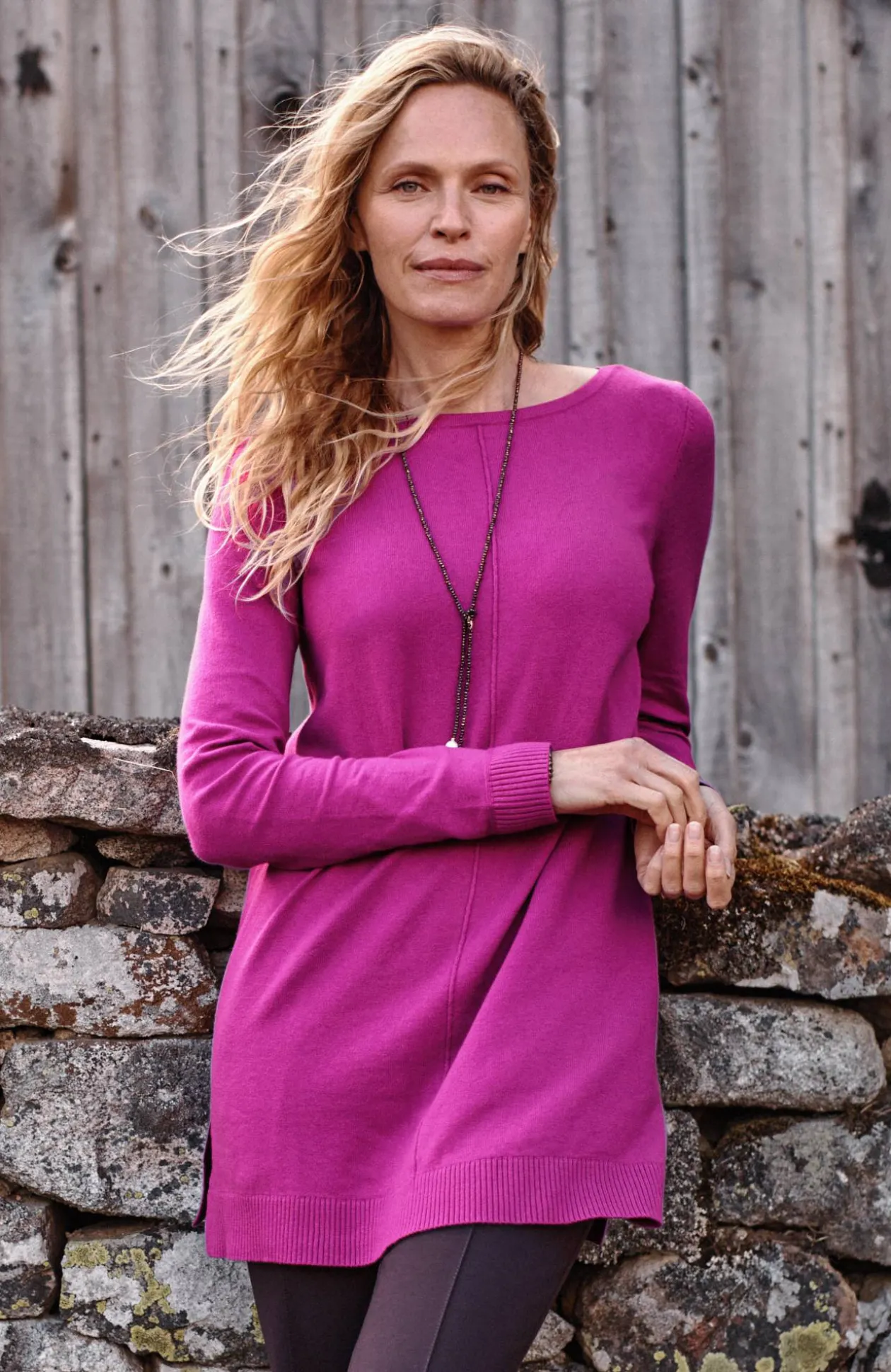 Pintucked Sweater-Tunic