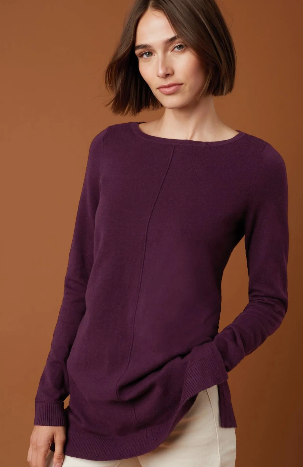 Pintucked Sweater-Tunic