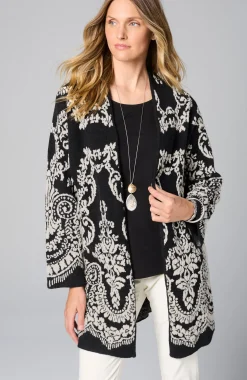 Placed-Jacquard Cardi