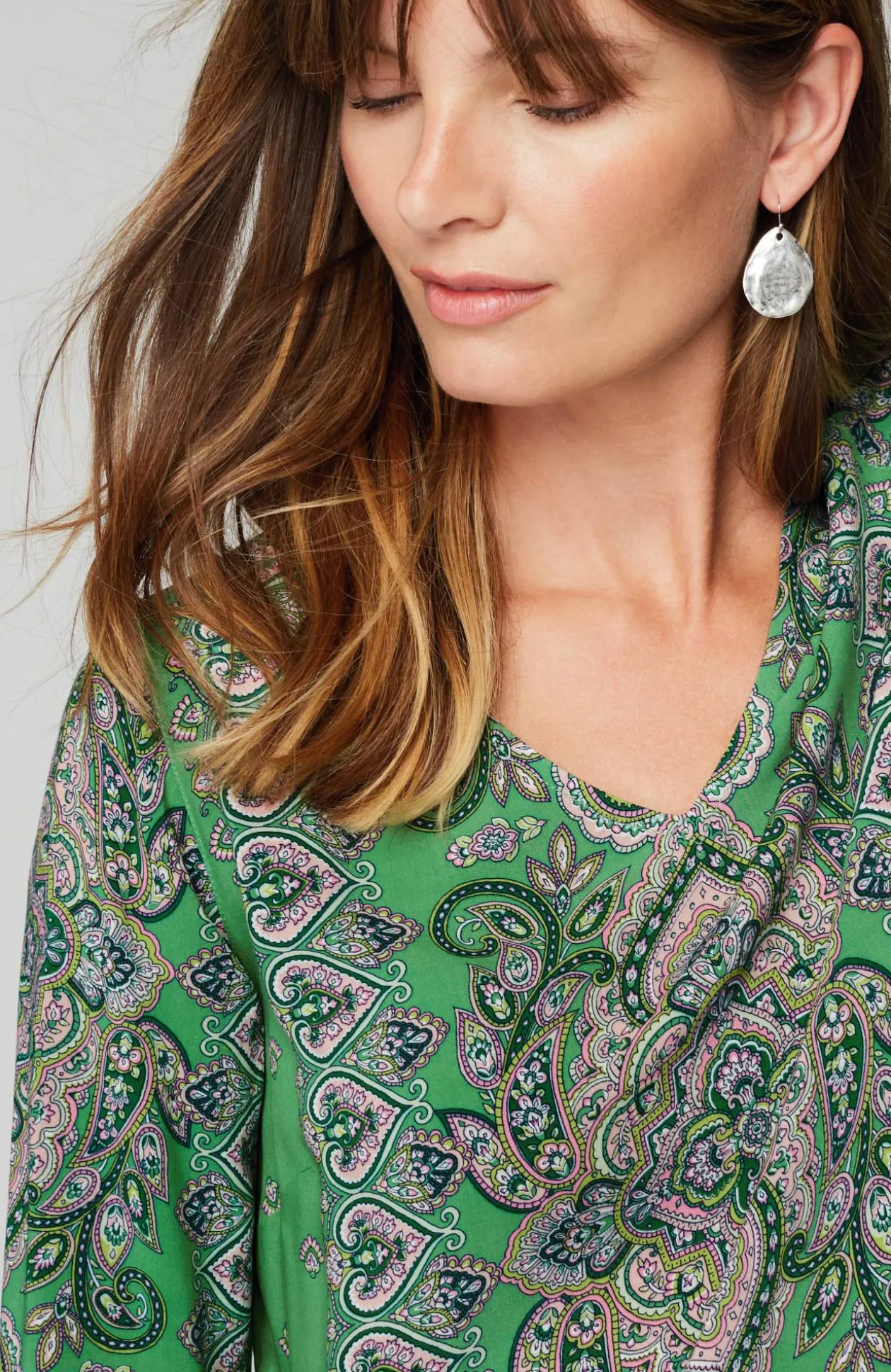 Placed-Paisley Top