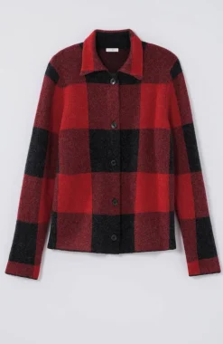 Plaid Button-Front Sweater