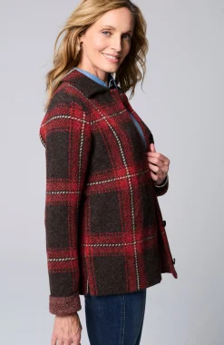 Plaid Button-Front Sweater