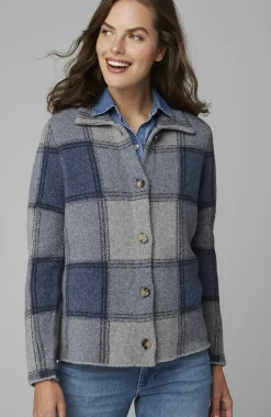 Plaid Button-Front Sweater