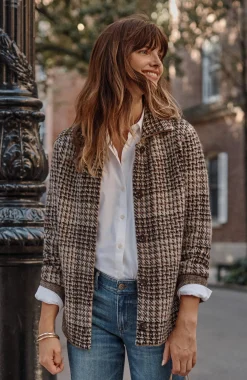 Plaid Button-Front Sweater