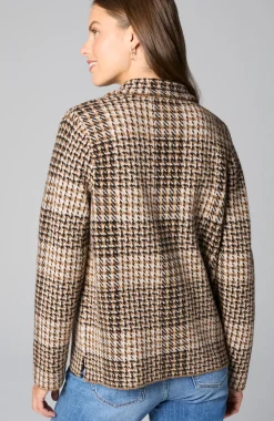 Plaid Button-Front Sweater