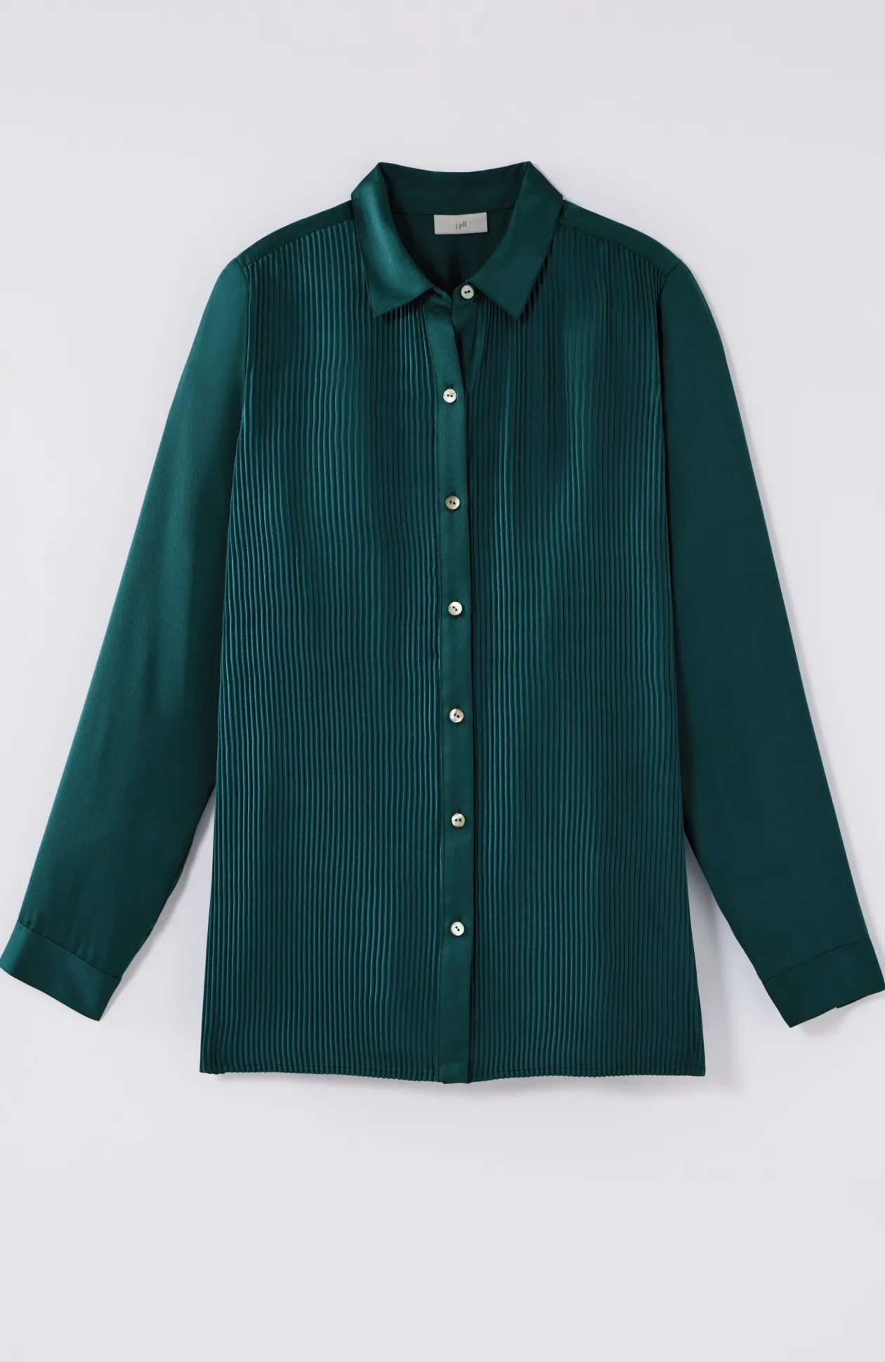 Pleated Satin Shirt