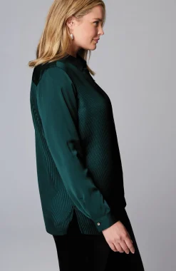Pleated Satin Shirt