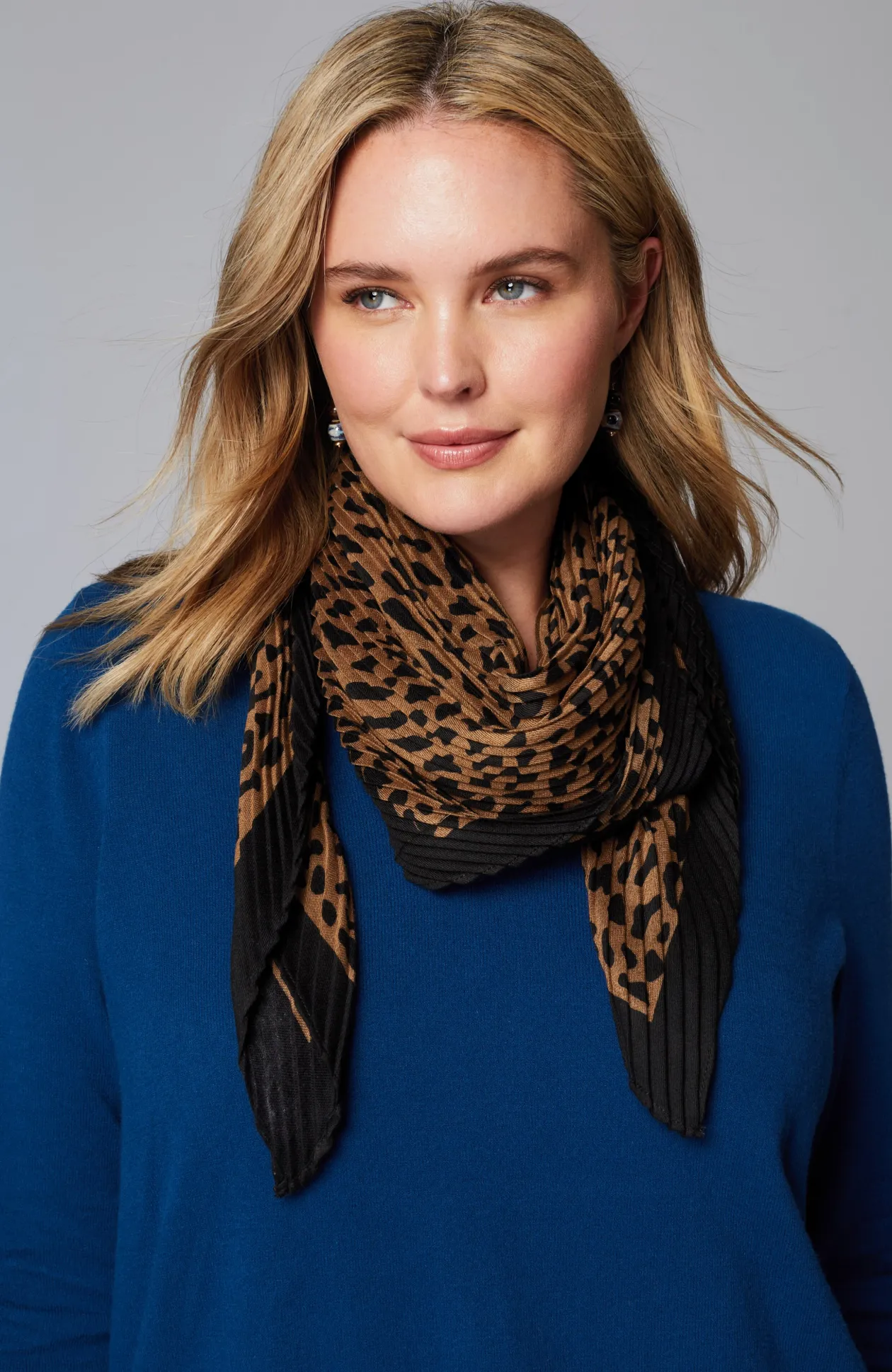 Pleated Square Scarf