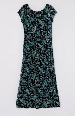 Pleated V-Back Maxi Dress