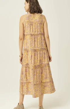 Pleated-Tiers Maxi Dress
