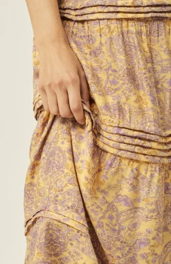Pleated-Tiers Maxi Dress
