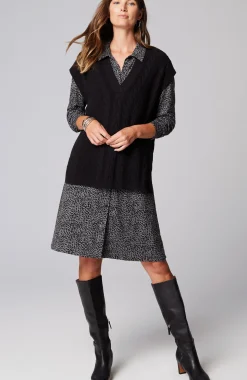 Ponte Knit Shirtdress