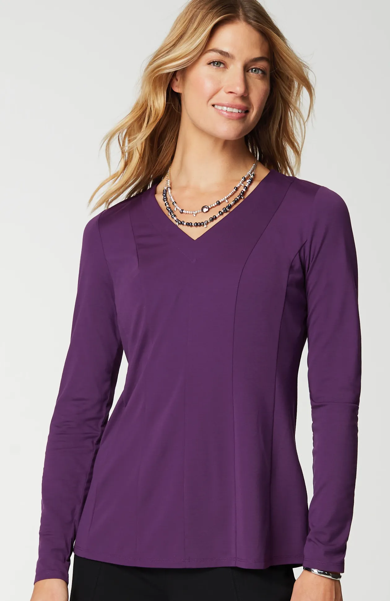 Ponte V-Neck Top