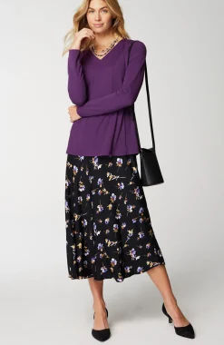 Ponte V-Neck Top