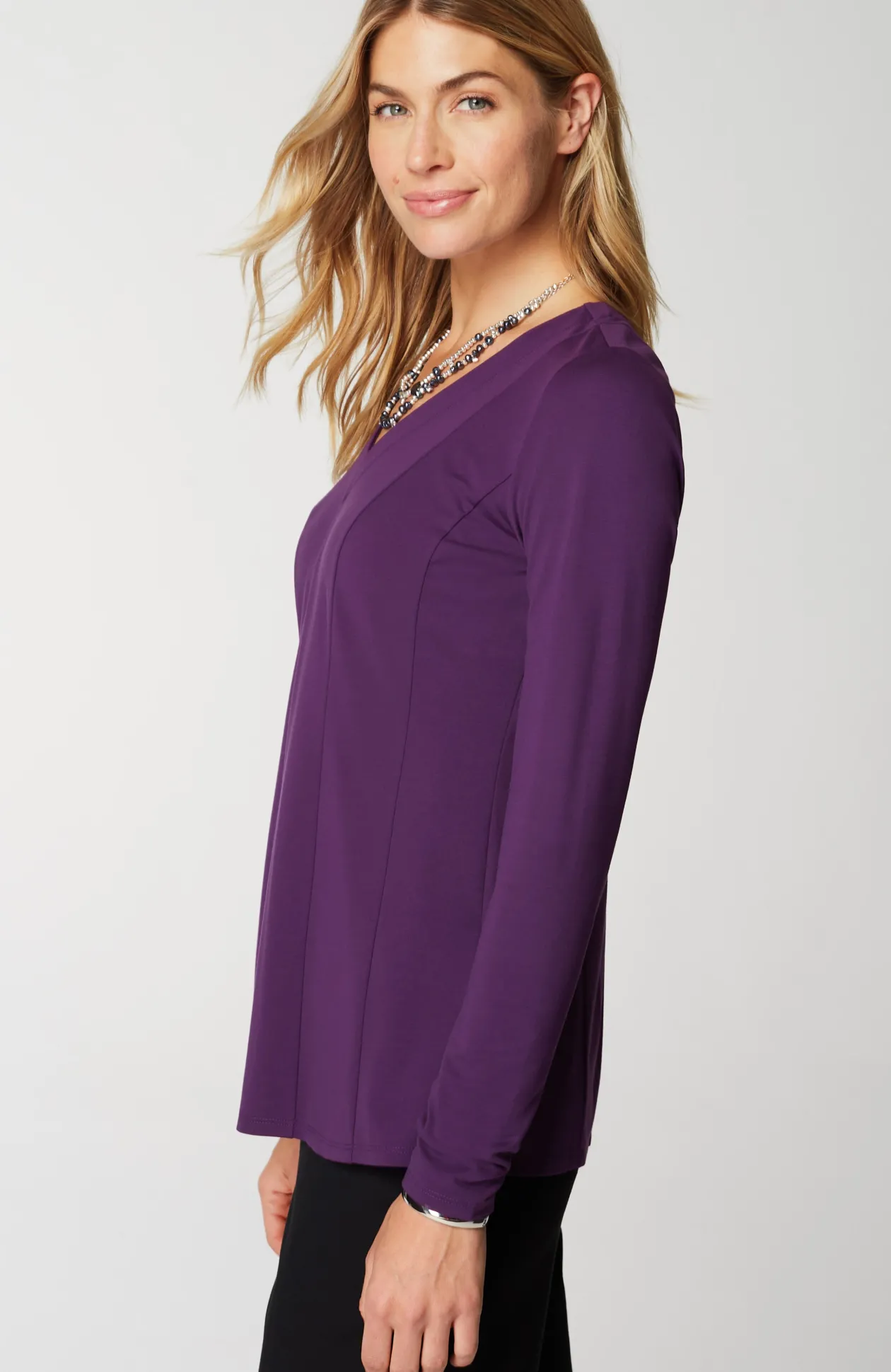 Ponte V-Neck Top