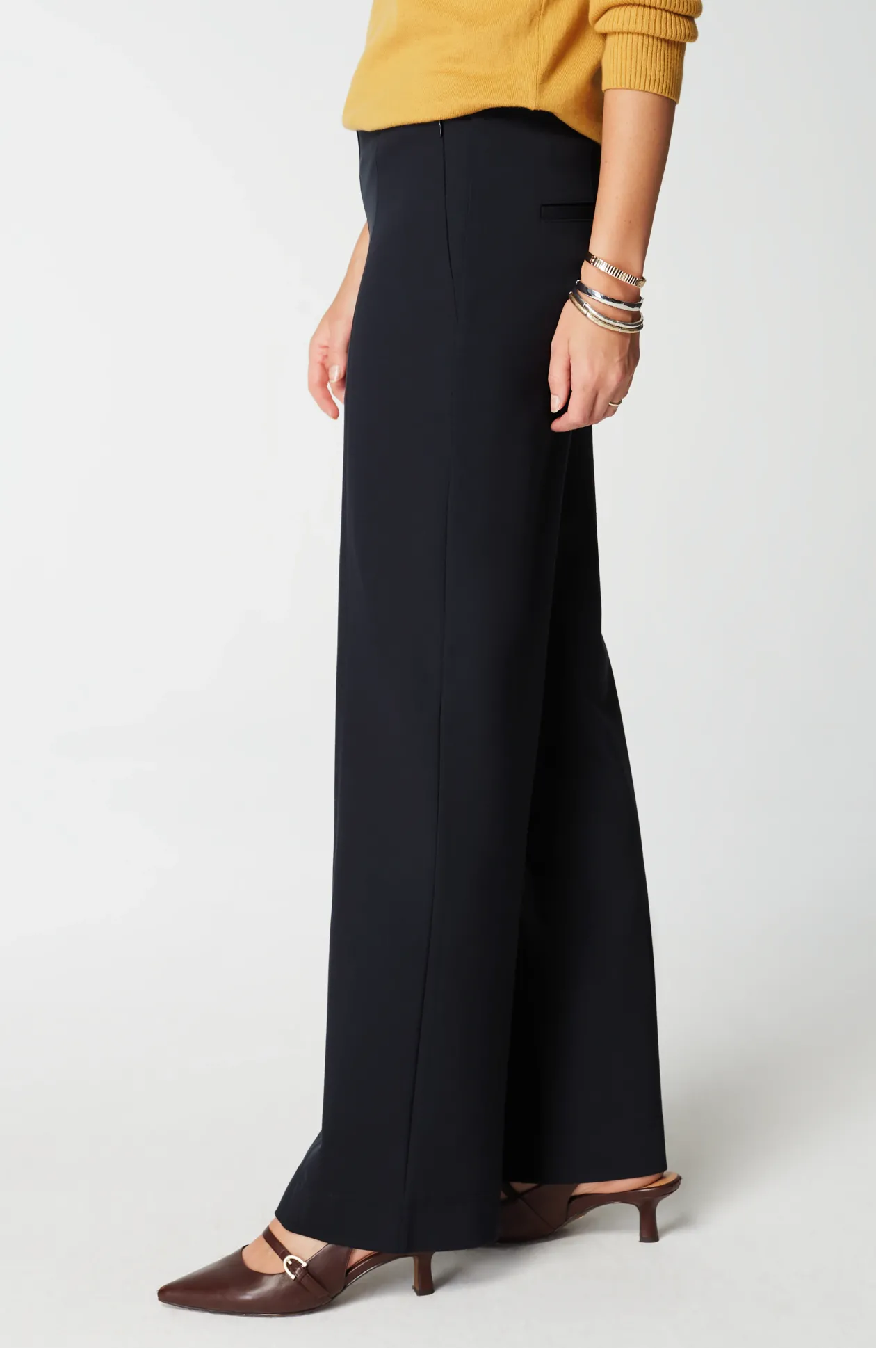 Ponte Wide-Leg Pants