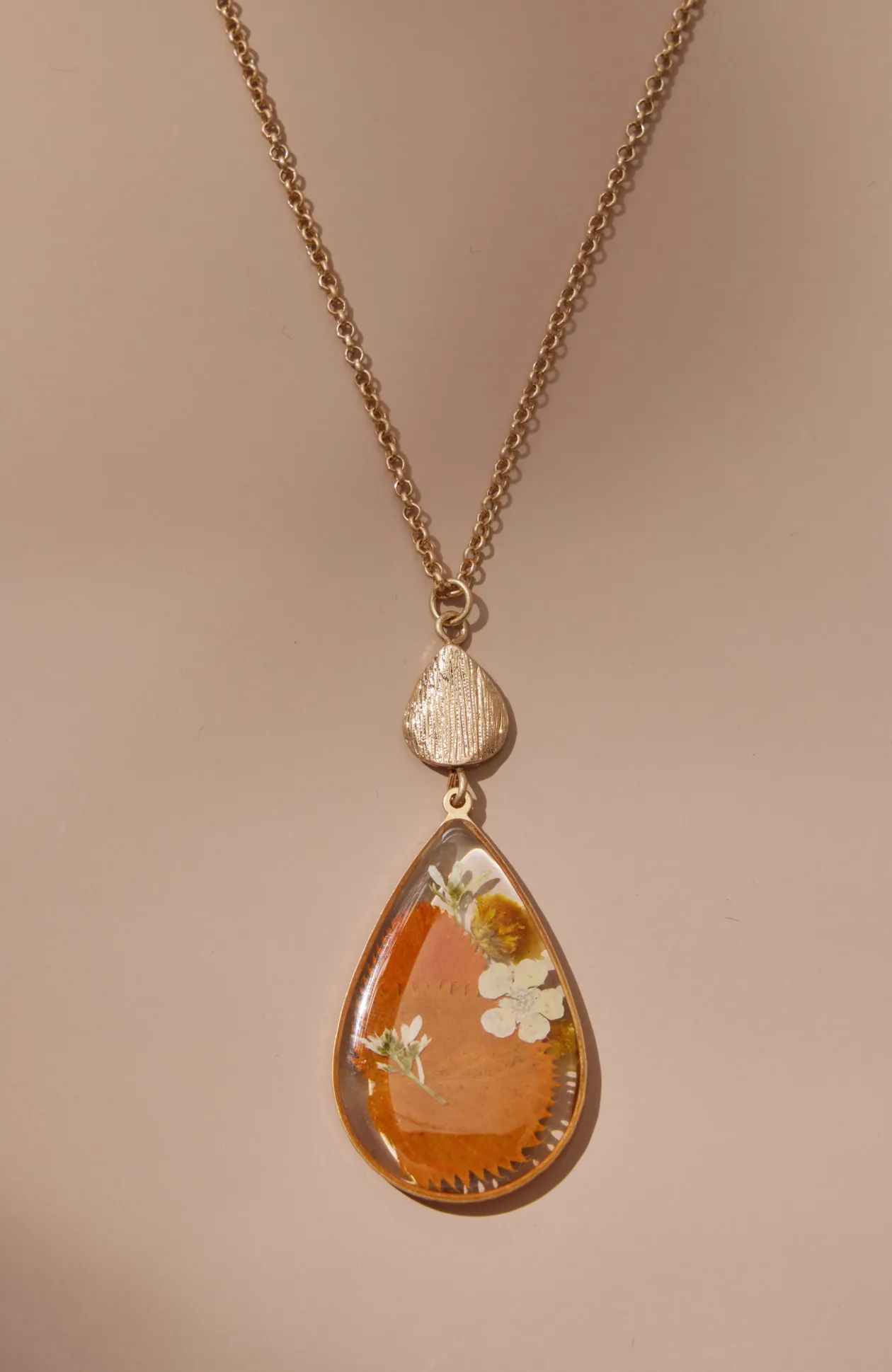 Pressed Leaves Pendant Necklace