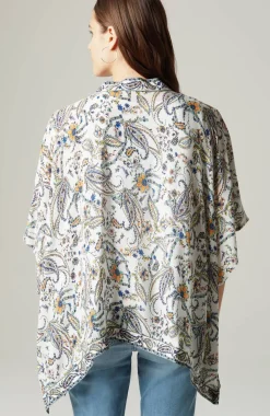 Printed Textured Ruana